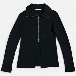 Black zip-up sweater - OAK + FORT (Size L)